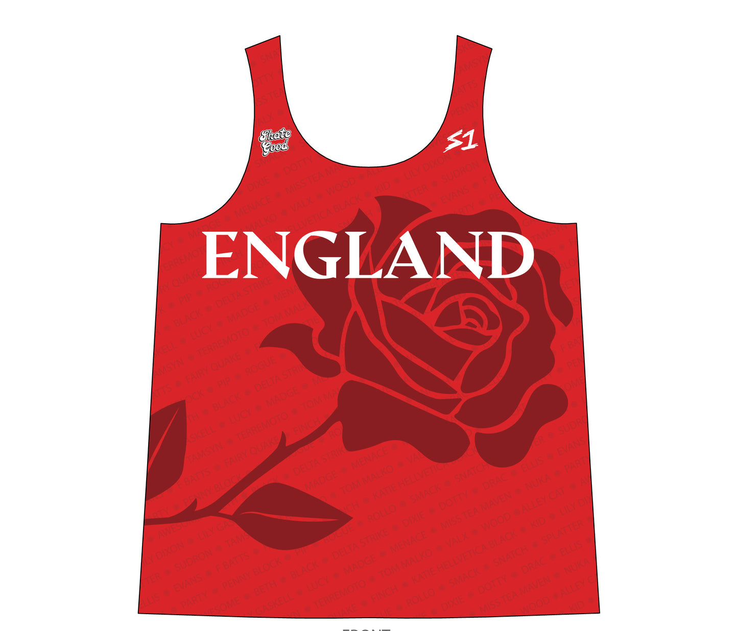 *England Roller Derby Uniform tank top
