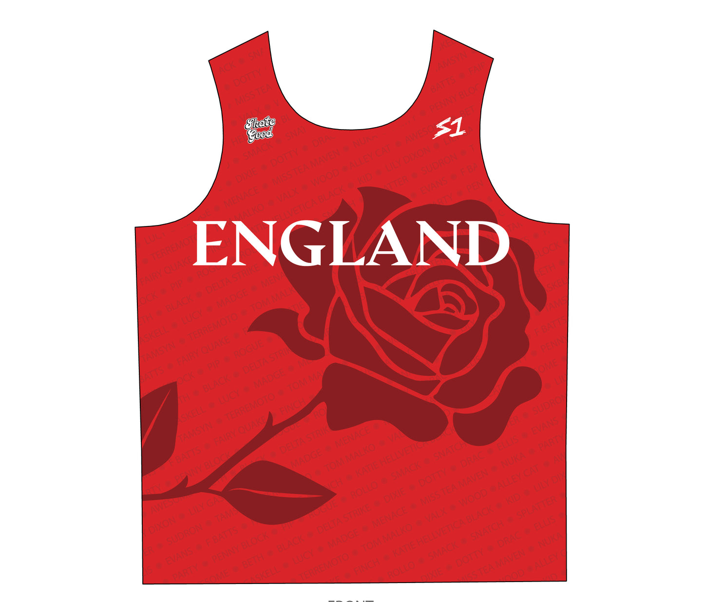 *England Roller Derby Uniform tank top